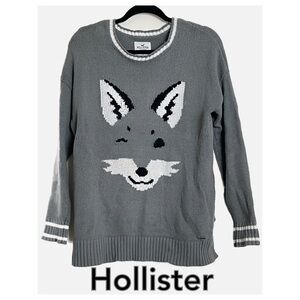 Hollister Women’s Long Sleeve Winking Fox Sweater - Small